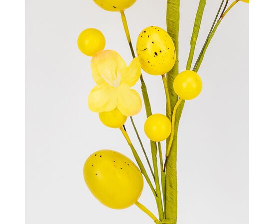 Пасхальная декоративная веточка "Желтые крашанки", 57 см, изображение 2 ᐒ купить на  ❤ Like7km.com.ua