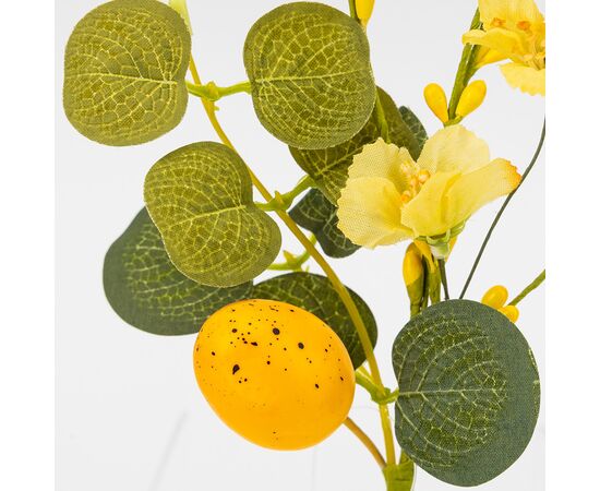 Пасхальная декоративная веточка "Желтая крашанка", 26 см, изображение 4 ᐒ купить на  ❤ Like7km.com.ua