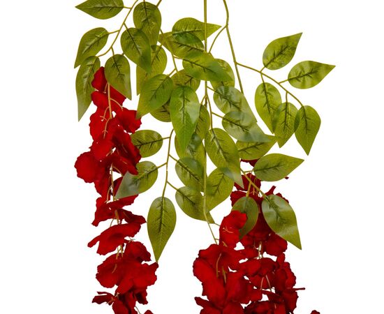Искусственная свисающая ветвь "Глициния", красная, 103 см, изображение 2 ᐒ купить на  ❤ Like7km.com.ua