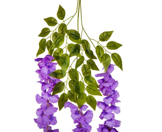 Искусственная свисающая ветвь "Глициния", сиреневая, 103 см, изображение 2 ᐒ купить на  ❤ Like7km.com.ua