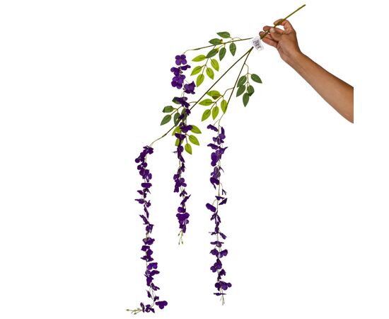 Искусственная свисающая ветвь "Глициния", фиолетовая, 110 см, изображение 2 ᐒ купить на  ❤ Like7km.com.ua