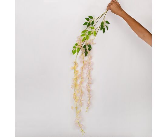 Искусственная свисающая ветвь "Глициния", бежевая, 110 см, изображение 2 ᐒ купить на  ❤ Like7km.com.ua