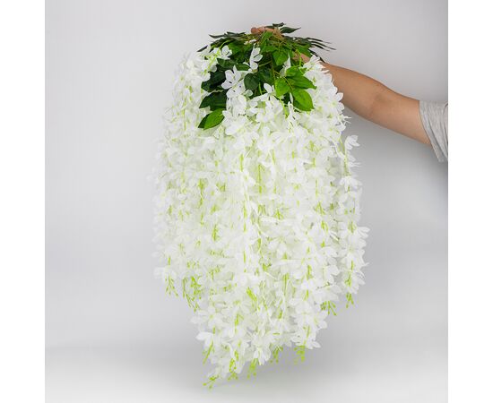Набор из 12 свисающих веток "Глициния белая", 103 см, изображение 5 ᐒ купить на  ❤ Like7km.com.ua