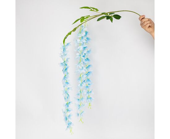 Набор из 12 свисающих веток "Глициния голубая", 103 см, изображение 3 ᐒ купить на  ❤ Like7km.com.ua
