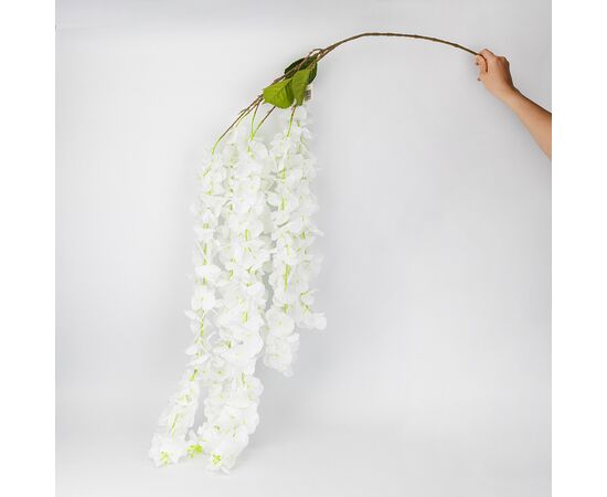 Искусственная свисающая ветвь "Глициния", белая, 165 см, изображение 2 ᐒ купить на  ❤ Like7km.com.ua