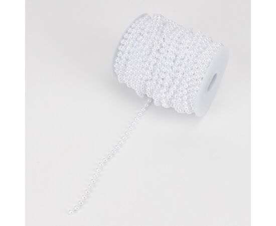 Гирлянда из бусин, белая, 15 м, изображение 4 ᐒ купить на  ❤ Like7km.com.ua