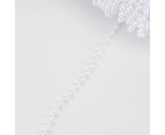Гирлянда из бусин, белая, 15 м, изображение 5 ᐒ купить на  ❤ Like7km.com.ua