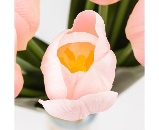 Букет тюльпанов с эффектом живого прикосновения, 9 бутонов, пудровый, 45 см, изображение 3 ᐒ купить на  ❤ Like7km.com.ua