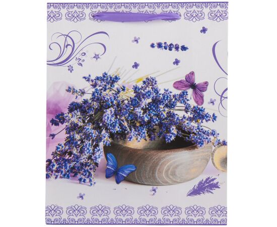 Подарочный пакет "Лавандовый натюрморт", 18*23 см, изображение 2 ᐒ купить на  ❤ Like7km.com.ua