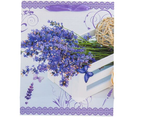 Подарочный пакет "Лавандовый натюрморт", 26*32 см, изображение 2 ᐒ купить на  ❤ Like7km.com.ua