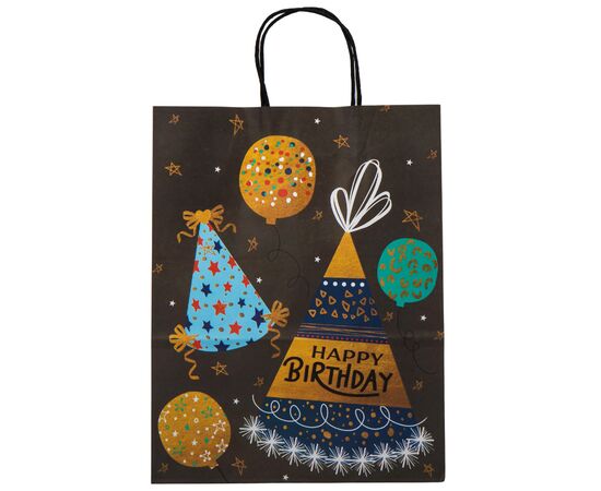 Подарочный пакет "Happy Birthday", 25,5*33 см, изображение 2 ᐒ купить на  ❤ Like7km.com.ua