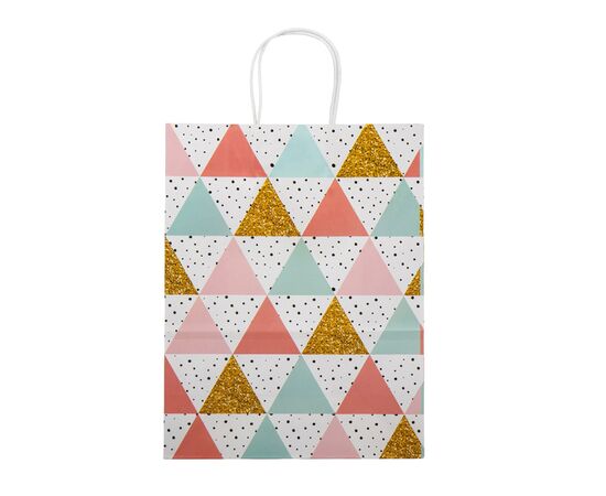 Подарочный пакет "Золотые фигуры", 18,5*25,5 см, изображение 3 ᐒ купить на  ❤ Like7km.com.ua