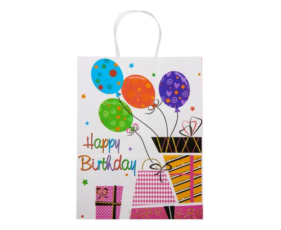 Подарочный пакет "С Днем Рождения", 18,5*25,5 см, изображение 3 ᐒ купить на  ❤ Like7km.com.ua