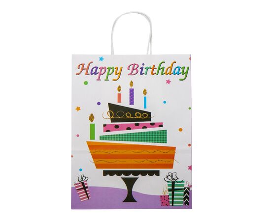 Подарочный пакет "С Днем Рождения", 18,5*25,5 см, изображение 4 ᐒ купить на  ❤ Like7km.com.ua