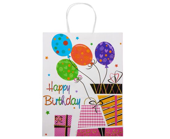 Подарочный пакет "С Днем Рождения", 25,5*33 см, изображение 3 ᐒ купить на  ❤ Like7km.com.ua