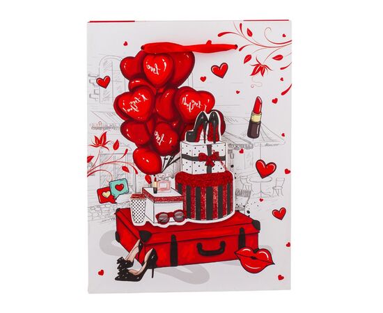 Подарочный пакет "Любовь в деталях", 18*24 см * Рандомный выбор дизайна, изображение 3 ᐒ купить на  ❤ Like7km.com.ua