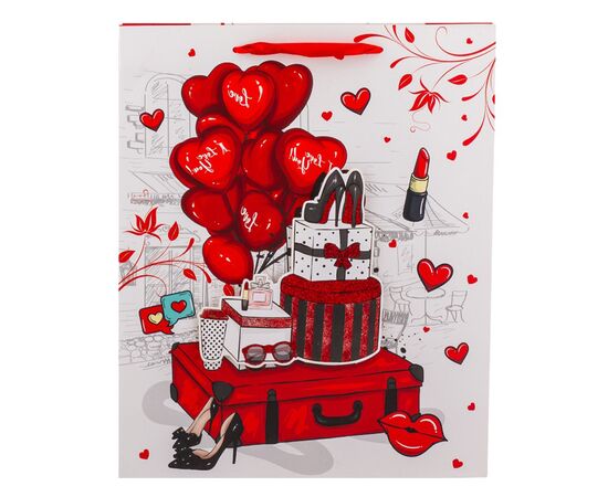 Подарочный пакет "Любовь в деталях", 26*32 см * Рандомный выбор дизайна, изображение 2 ᐒ купить на  ❤ Like7km.com.ua