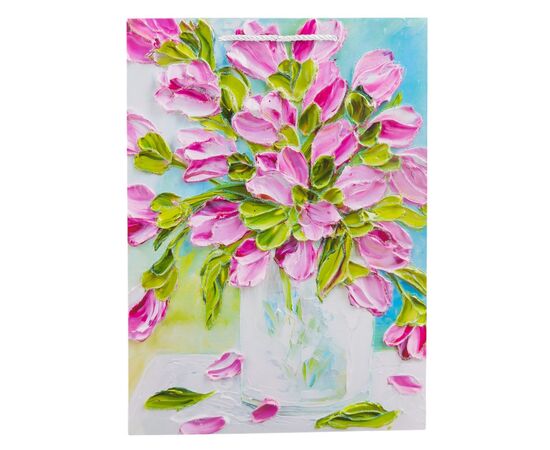 Подарочный пакет "Цветочный этюд", 30*41,5 см * Рандомный выбор дизайна, изображение 2 ᐒ купить на  ❤ Like7km.com.ua