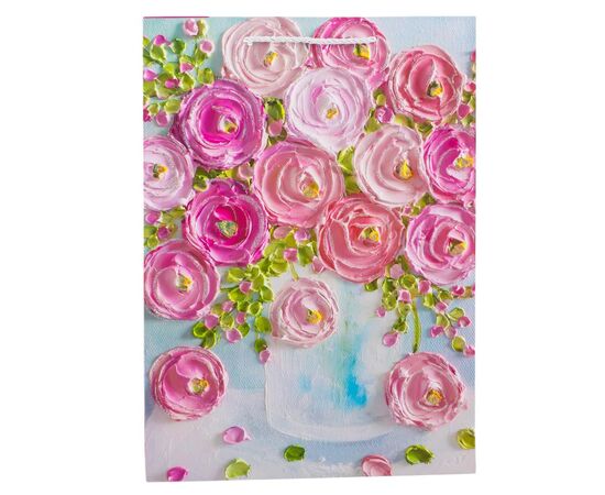 Подарочный пакет "Цветочный этюд", 30*41,5 см * Рандомный выбор дизайна, изображение 3 ᐒ купить на  ❤ Like7km.com.ua