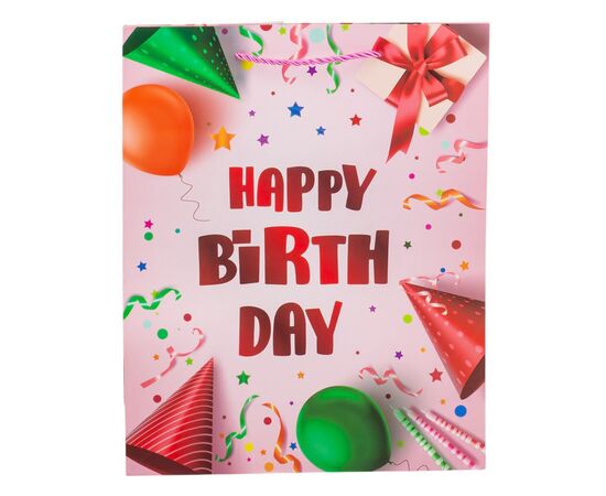 Подарочный пакет "День Рождения", 26*32 см * Рандомный выбор дизайна, изображение 5 ᐒ купить на  ❤ Like7km.com.ua