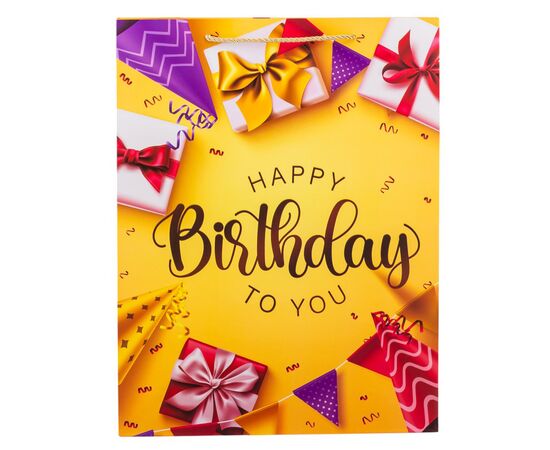 Подарочный пакет "День Рождения", 31*40 см * Рандомный выбор дизайна, изображение 5 ᐒ купить на  ❤ Like7km.com.ua