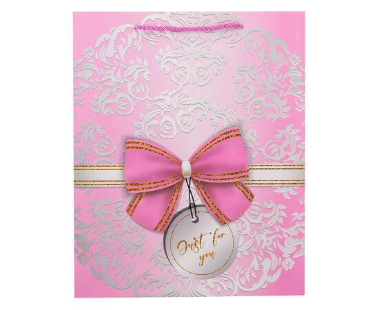 Подарочный пакет "Элегантный бант", 26*32 см * Рандомный выбор дизайна, изображение 3 ᐒ купить на  ❤ Like7km.com.ua