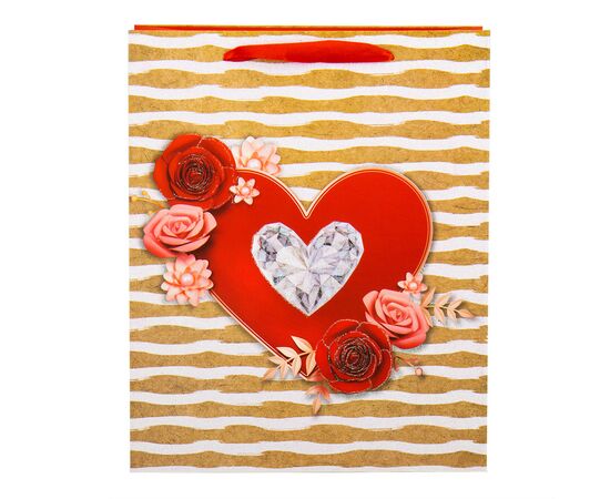 Подарочный пакет "Романтика", 32*26*12 см, изображение 4 ᐒ купить на  ❤ Like7km.com.ua