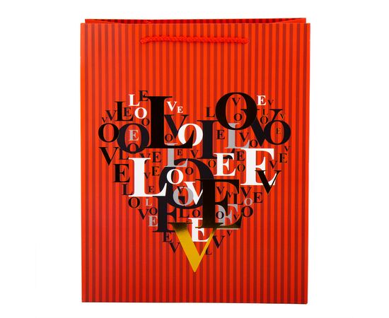Подарочный пакет "Love", 32*26*12 см, изображение 3 ᐒ купить на  ❤ Like7km.com.ua