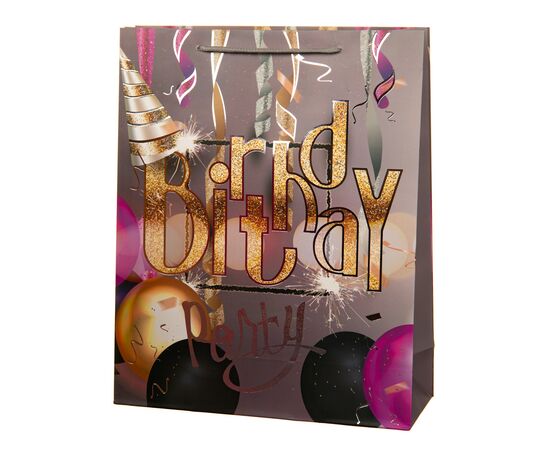 Подарочный пакет "Birthday Party" 26 * 10 * 32, изображение 3 ᐒ купить на  ❤ Like7km.com.ua