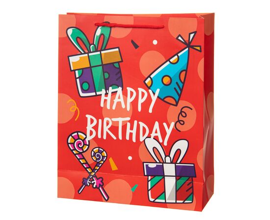 Подарочный пакет "Birthday gifts" 26 * 10 * 32, изображение 4 ᐒ купить на  ❤ Like7km.com.ua