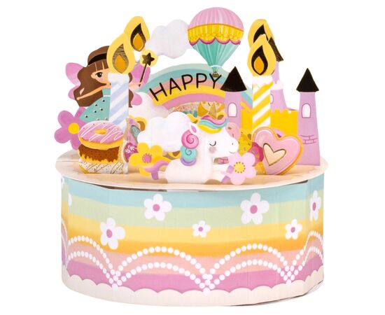 Серия объемных открыток "Праздничный тортик", 4 вида, изображение 2 ᐒ купить на  ❤ Like7km.com.ua