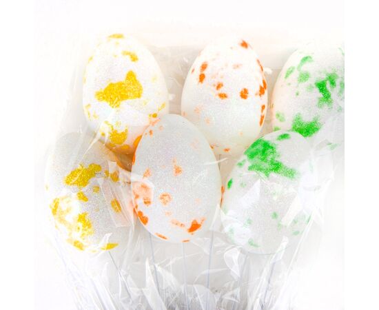 Пасхальные яйца на палочках "Кляксы", 6 шт, изображение 2 ᐒ купить на  ❤ Like7km.com.ua