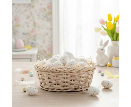 Набор мини пасхальных яиц "Золотые звезды", 18 шт, изображение 3 ᐒ купить на  ❤ Like7km.com.ua