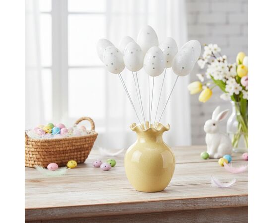 Пасхальные яйца на палочках "Блестки", 9 шт, изображение 3 ᐒ купить на  ❤ Like7km.com.ua