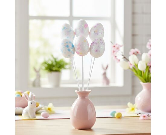 Пасхальные яйца на палочках "Радуга", 6 шт, изображение 3 ᐒ купить на  ❤ Like7km.com.ua