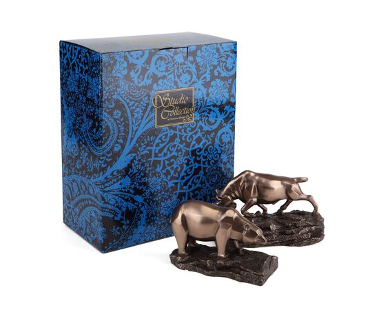 Набор статуэток "Бык и медведь" (10 см)  VERONESE, изображение 3 ᐒ купить на  ❤ Like7km.com.ua