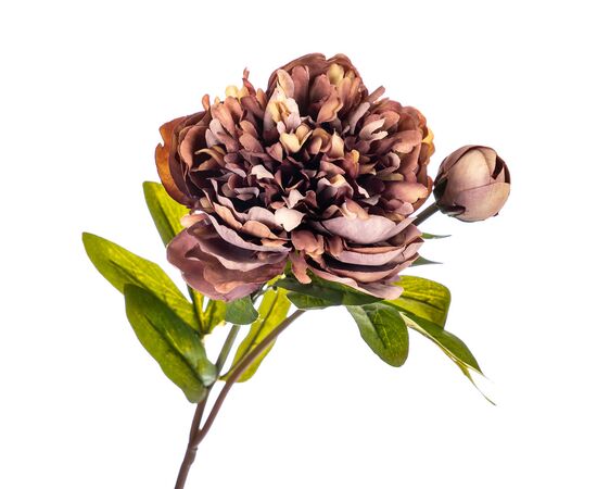 Цветок искусственный "Пион с бутоном" дымчато-розовый, изображение 2 ᐒ купить на  ❤ Like7km.com.ua