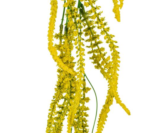 Искусственная ампельная ветвь из цветов, желтая, 87 см, изображение 2 ᐒ купить на  ❤ Like7km.com.ua