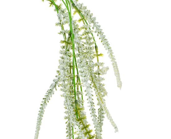 Искусственная ампельная ветвь из цветов, белая, 87 см, изображение 2 ᐒ купить на  ❤ Like7km.com.ua