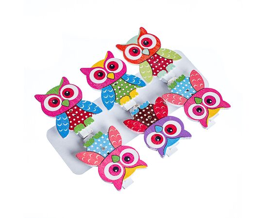 Набор прищепок "Совушки" (6шт), изображение 2 ᐒ купить на  ❤ Like7km.com.ua