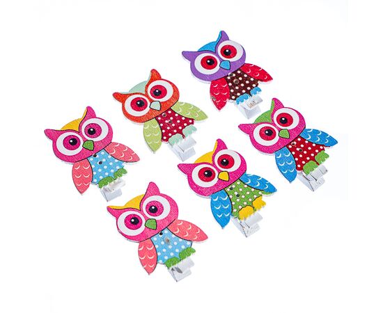 Набор прищепок "Совушки" (6шт), изображение 4 ᐒ купить на  ❤ Like7km.com.ua