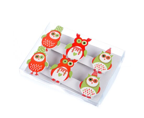 Комплект  прищепок "Совы", 6 шт, изображение 3 ᐒ купить на  ❤ Like7km.com.ua