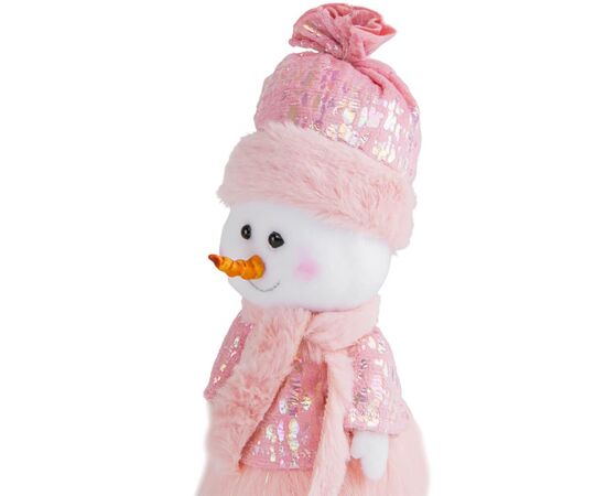 Фигурка "Стильный снеговик", розовая, 27 см, изображение 2 ᐒ купить на  ❤ Like7km.com.ua