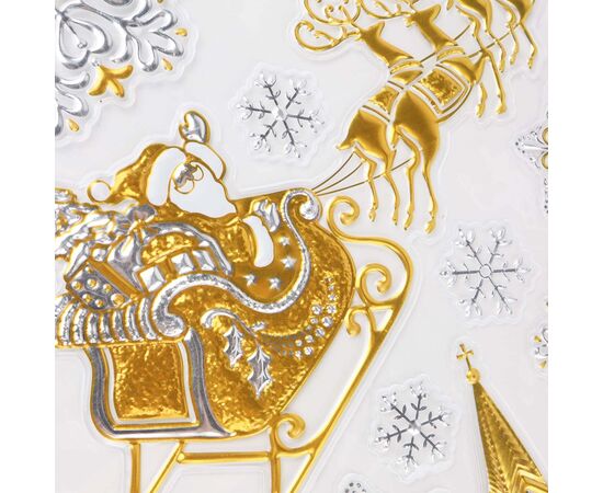 Наклейки "Счастливого Рождества" золотые, изображение 3 ᐒ купить на  ❤ Like7km.com.ua