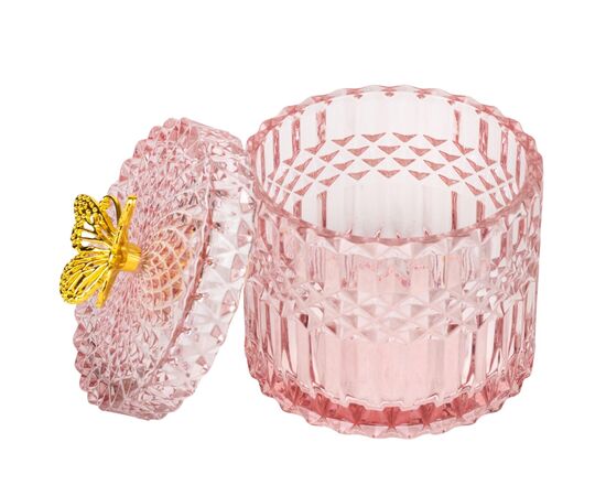 Емкость для хранения "Золотая бабочка", розовая, 10,5 см, изображение 3 ᐒ купить на  ❤ Like7km.com.ua