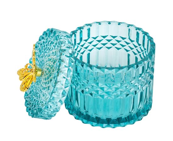 Емкость для хранения "Золотая бабочка", бирюзовая, 10,5 см, изображение 3 ᐒ купить на  ❤ Like7km.com.ua