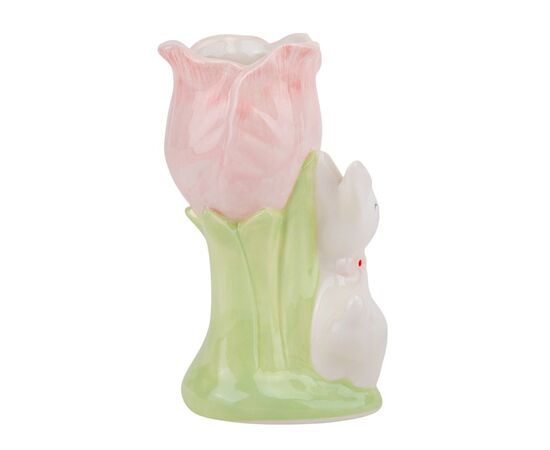Ваза "Кролик с тюльпаном", 15 см, изображение 2 ᐒ купить на  ❤ Like7km.com.ua