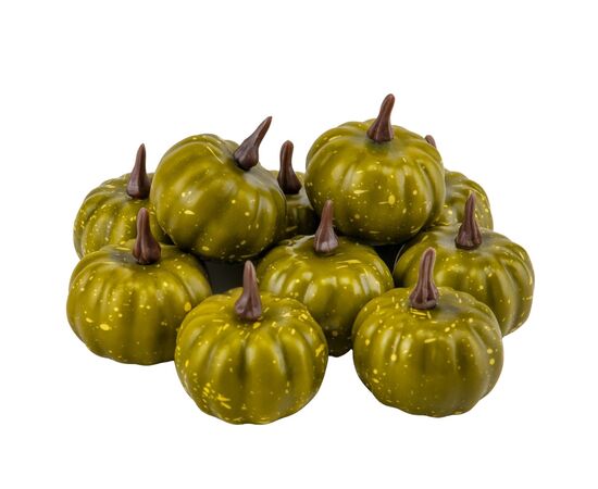 Декоративная тыква "Осенние краски", зеленая, 5,5 см, изображение 2 ᐒ купить на  ❤ Like7km.com.ua