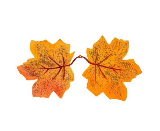 Искусственные кленовые листья "Золотая осень", оранжевые, 250 г, изображение 3 ᐒ купить на  ❤ Like7km.com.ua
