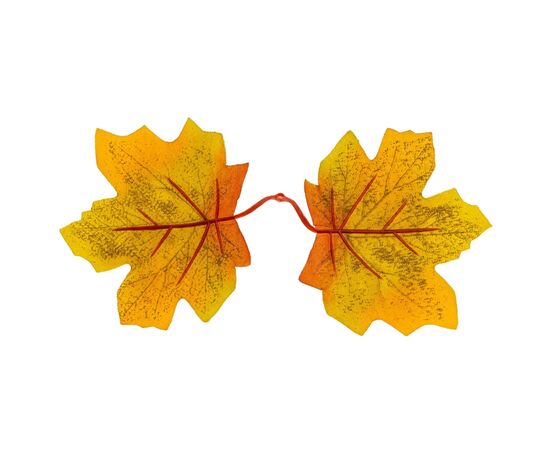 Искусственные кленовые листья "Золотая осень", жёлтые, 250 г, изображение 3 ᐒ купить на  ❤ Like7km.com.ua